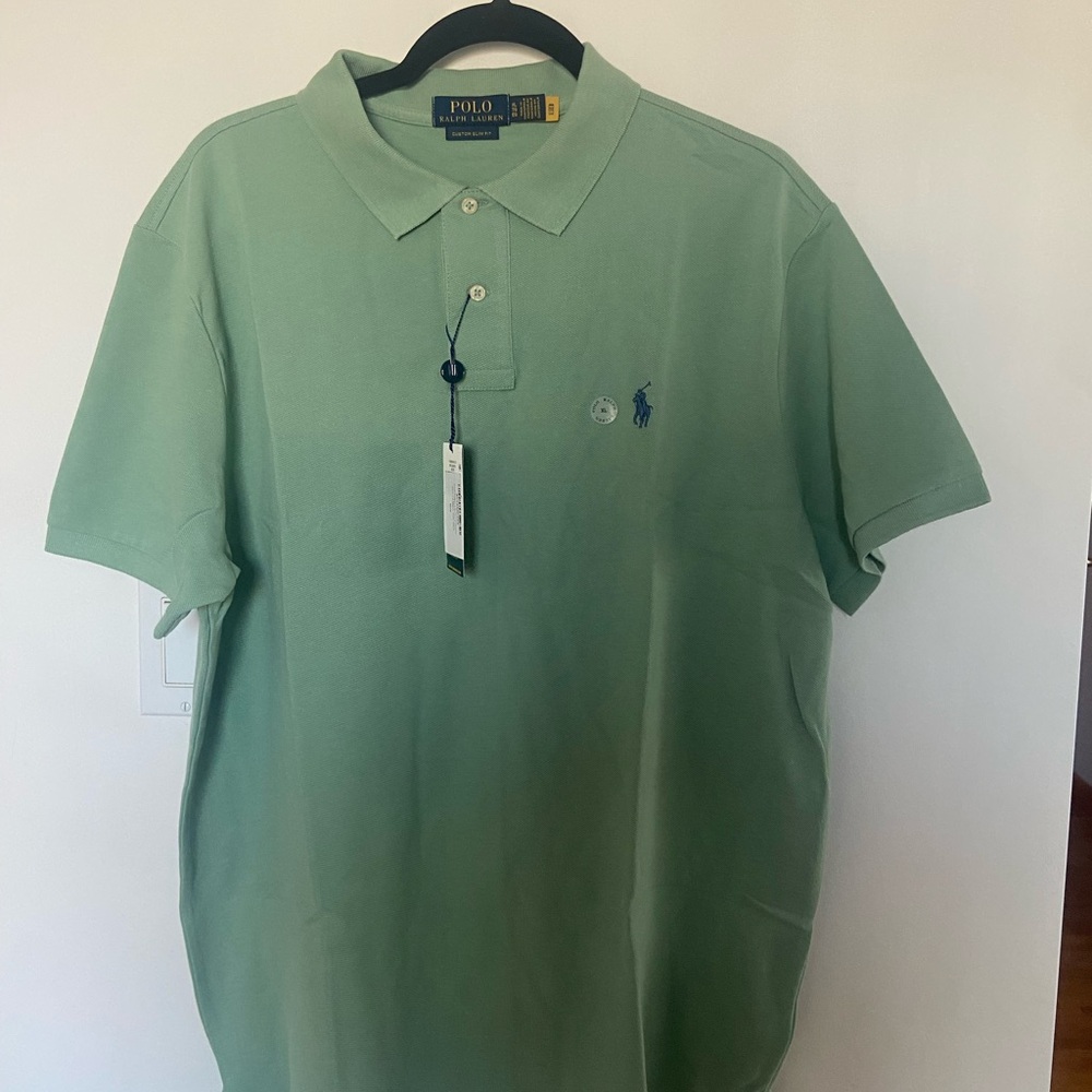 NWT Polo Ralph Lauren Men's Classic-Fit Mesh Polo Shirt Size XL Green
